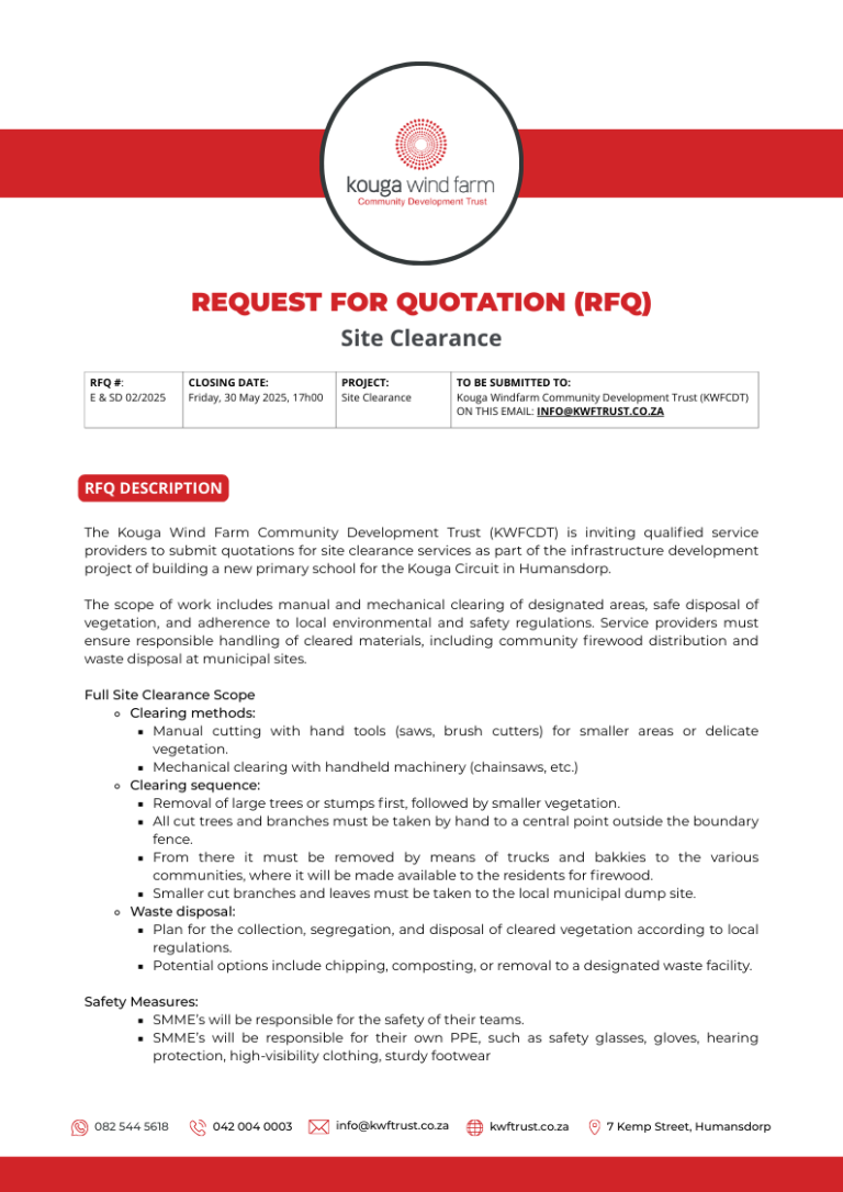 Site Clearance Request For Quotations_ RFQ #_ E & SD 02_2025