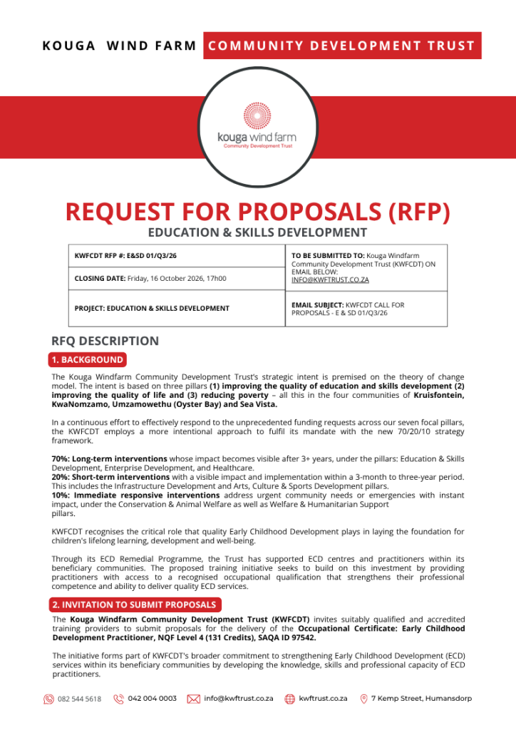 KWFCDT RFP #_ E&SD 01_Q3_26